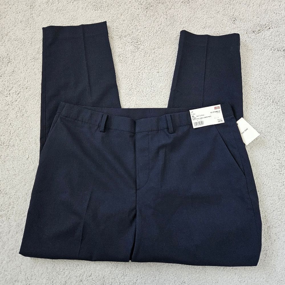 NWT Uniqlo | Smart Style Ankle Length Pants Navy Blue, Womens 32 - 33 - Picture 2 of 8